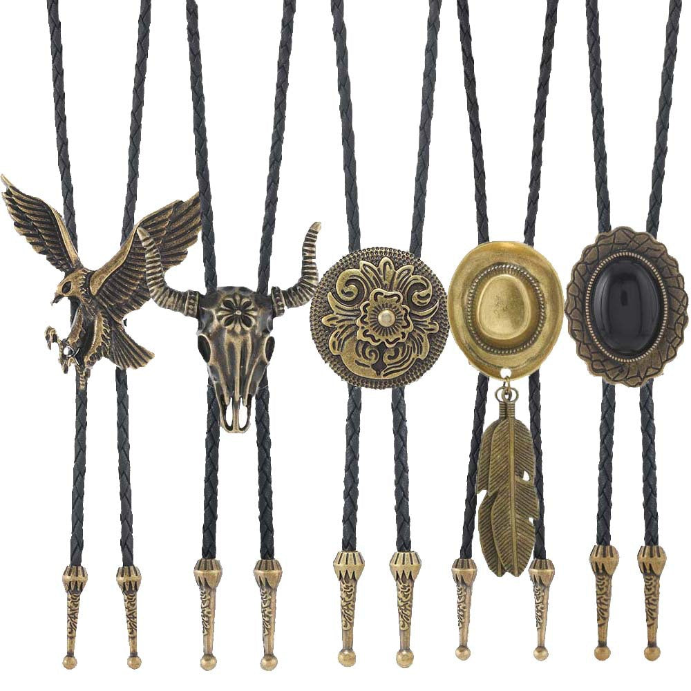 Classic Western Cowboy Bolo Tie Collection - Handcrafted Frontier Necktie