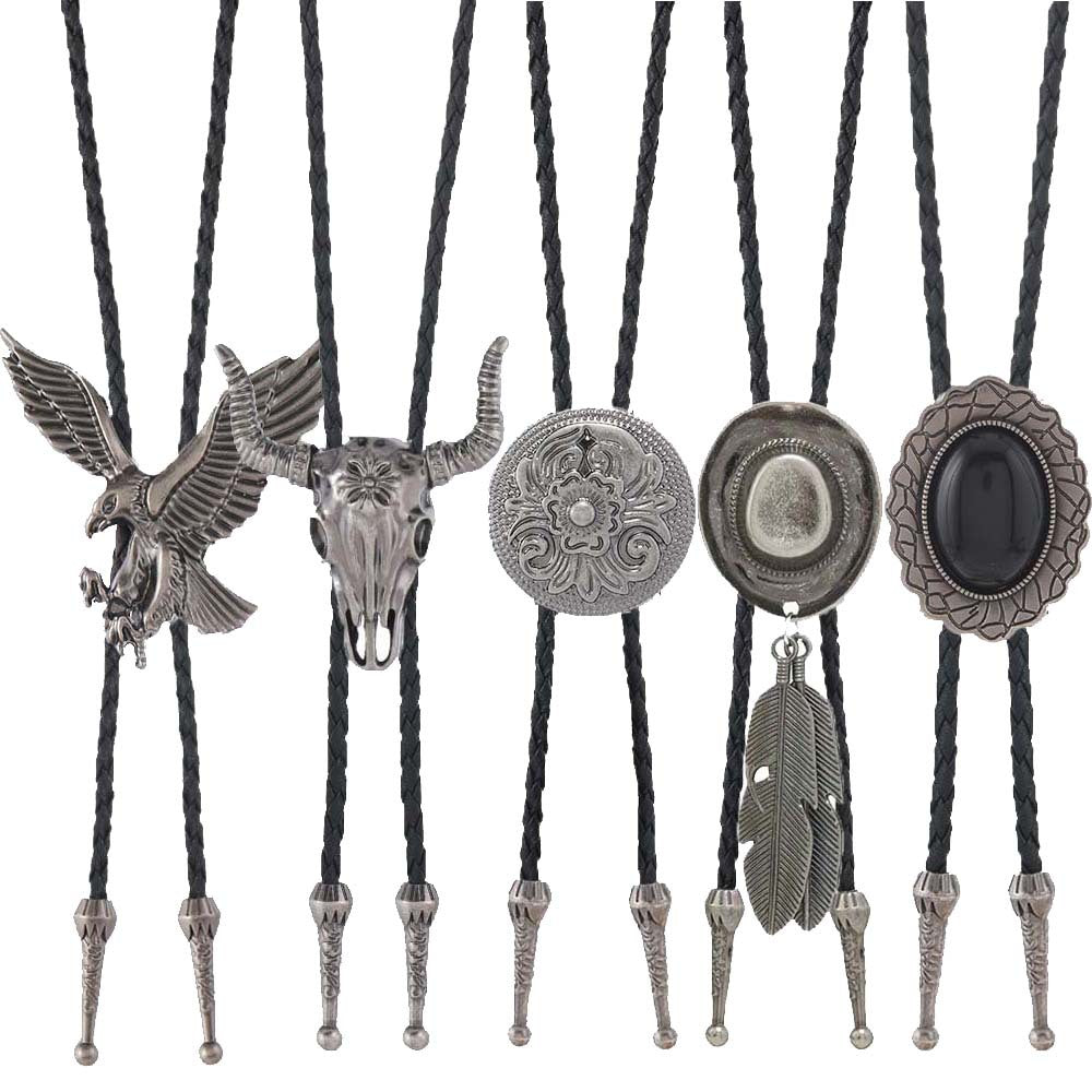 Classic Western Cowboy Bolo Tie Collection - Handcrafted Frontier Necktie